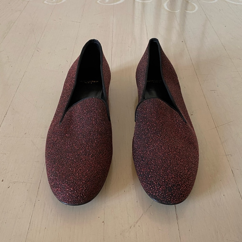 SAINT LAURENT Glitter Loafers - Picture 3 of 6